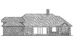 Exterior - Rear Elevation 1 for Ranch House Plan #930-245 - 3 bed, 2 bath