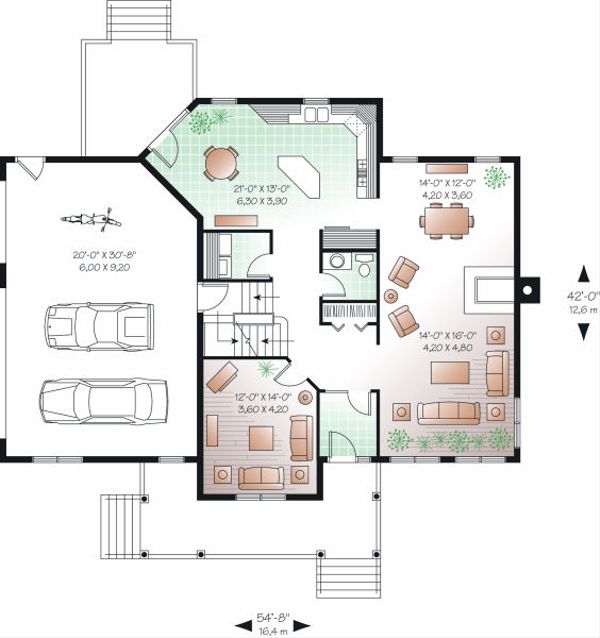 Dream House Plan - Traditional Floor Plan - Main Floor Plan #23-841