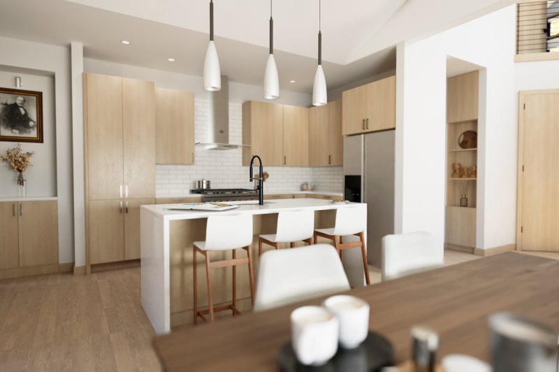 House Blueprint - Interior - Kitchen 2 for European House Plan #48-1207 - 3 bed, 2.5 bath