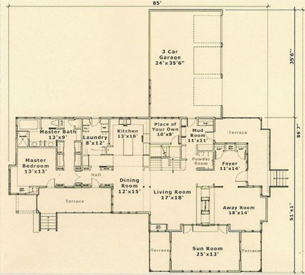 Prairie Floor Plan - Main Floor Plan #454-5