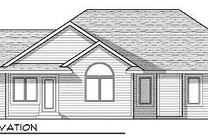 Exterior - Rear Elevation for Country House Plan #70-930 - 3 bed, 2 bath