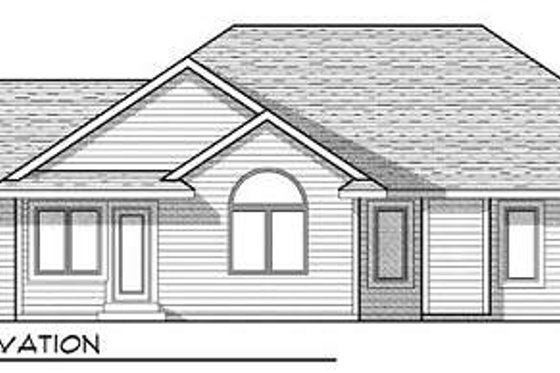 Exterior - Rear Elevation for Country House Plan #70-930 - 3 bed, 2 bath
