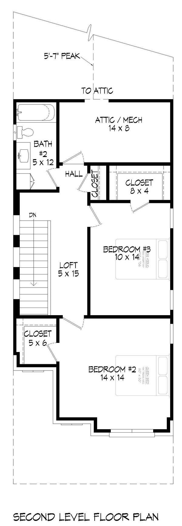 Traditional Floor Plan - Upper Floor Plan #932-533