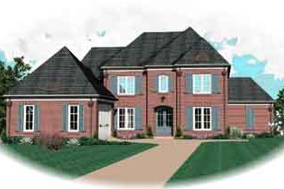 Exterior - Front Elevation for European House Plan #81-1194 - 4 bed, 3 bath