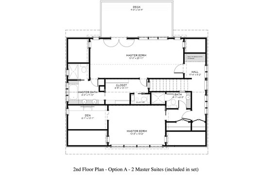 Floor Plan - Upper Floor for Country House Plan #917-12 - 3 bed, 3 bath