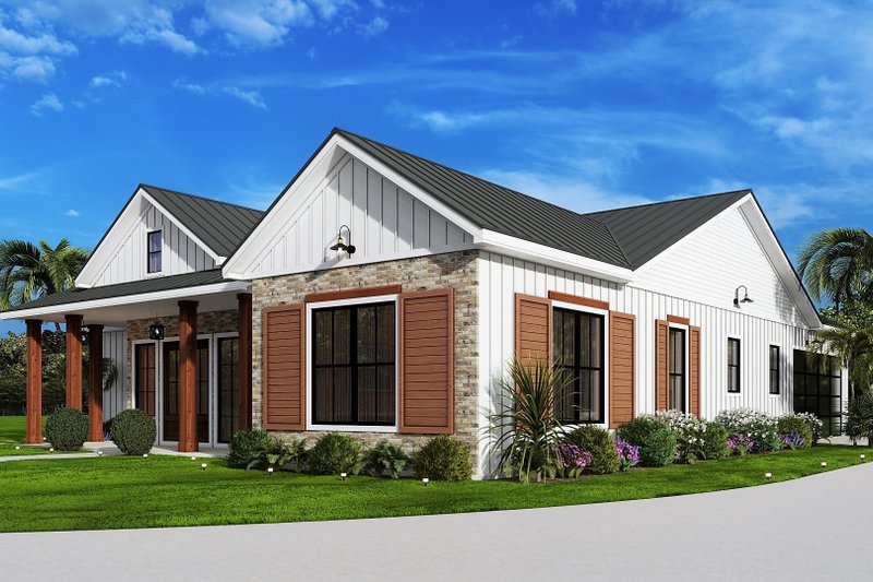 House Plan Design - Exterior - Other Elevation 1 for Ranch House Plan #54-564 - 3 bed, 2 bath