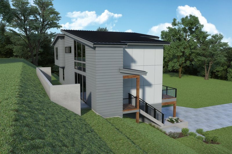 Home Plan - Exterior - Rear Elevation for Contemporary House Plan #1070-188 - 4 bed, 4 bath