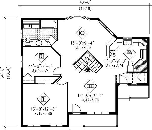 Ranch Floor Plan - Main Floor Plan #25-1087