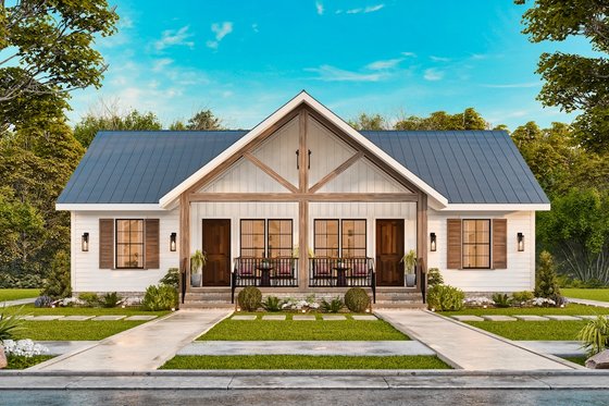 Exterior - Front Elevation 4 for Traditional House Plan #54-600 - 4 bed, 4 bath