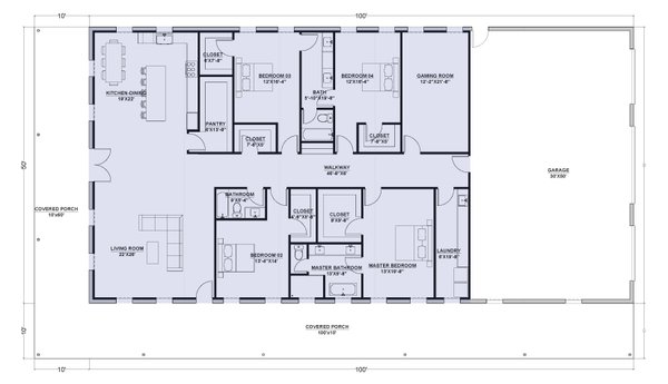 Home Plan - Barndominium Floor Plan - Main Floor Plan #1107-38
