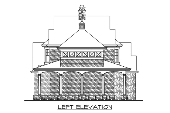 Exterior - Other Elevation 1 for Country House Plan #132-190 - 1 bed, 1 bath