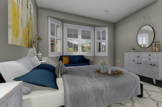 Interior - Master Bedroom 1 for Ranch House Plan #1060-2 - 2 bed, 2 bath