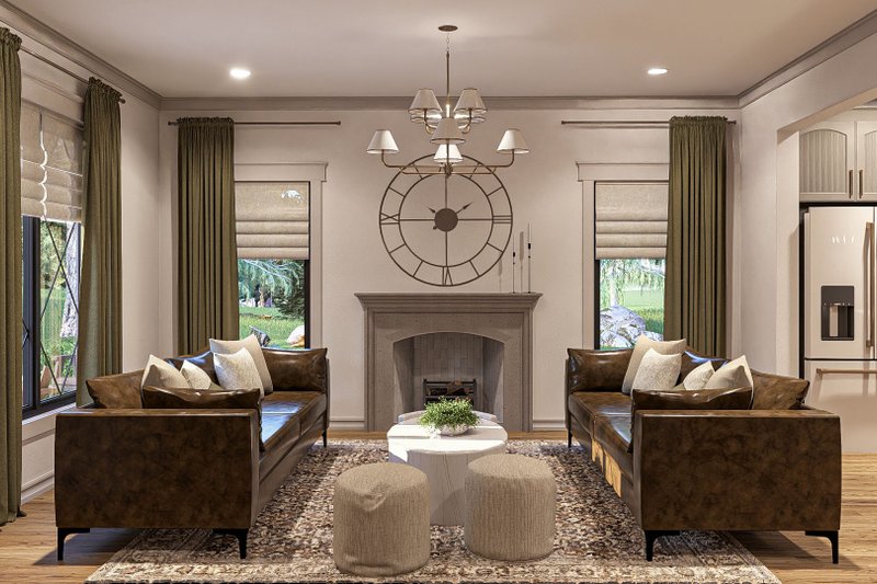 House Design - Interior - Family Room 1 for Tudor House Plan #455-368 - 3 bed, 2.5 bath