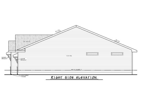 Exterior - Other Elevation for Farmhouse House Plan #20-2477 - 2 bed, 2 bath