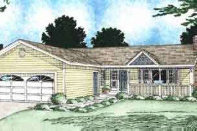 Dream House Plan - Ranch Exterior - Front Elevation Plan #126-111