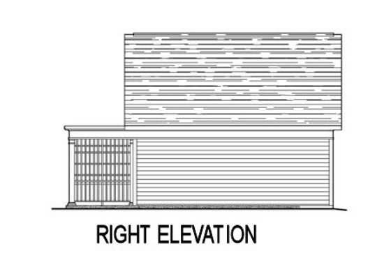 Exterior - Other Elevation 3 for Craftsman House Plan #123-109, 0 bath