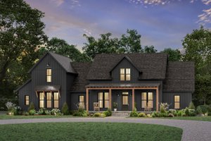 Dream House Plan - Barndominium Exterior - Front Elevation Plan #430-165