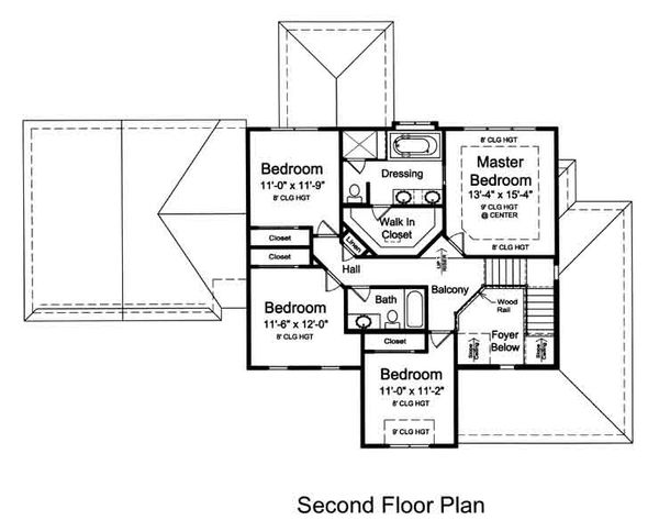 Dream House Plan - Traditional Floor Plan - Upper Floor Plan #46-491