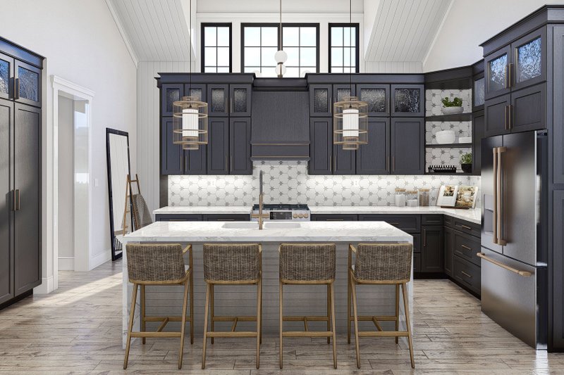 House Blueprint - Interior - Kitchen for Barndominium House Plan #455-662 - 3 bed, 2 bath