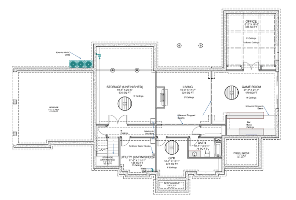 Tudor Floor Plan - Lower Floor Plan #1116-3
