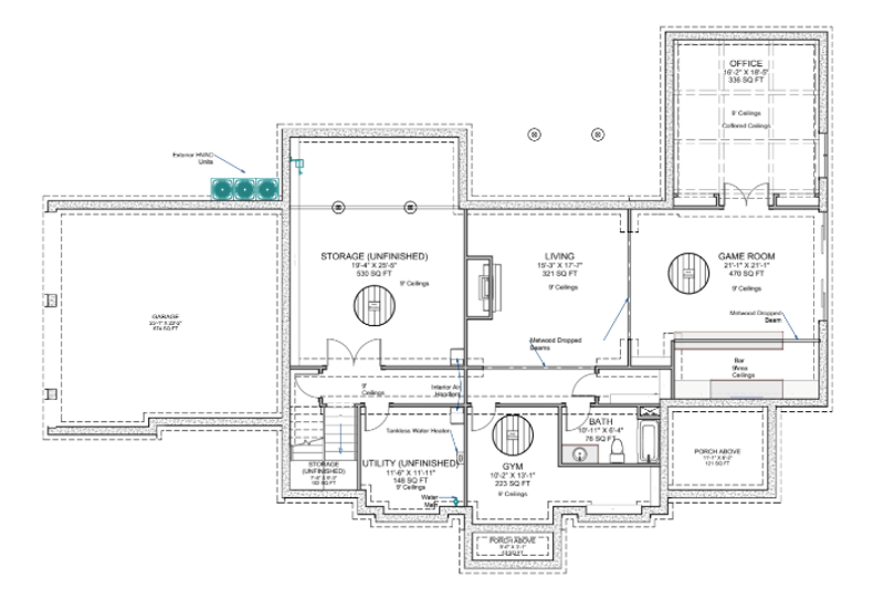 House Design - Floor Plan - Lower Floor for Tudor House Plan #1116-3 - 5 bed, 4.5 bath