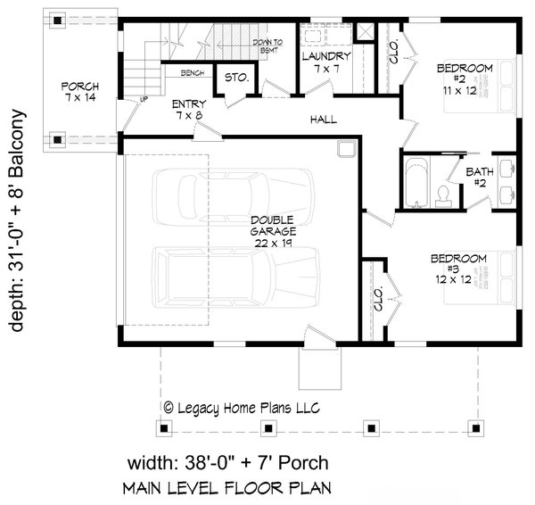 Contemporary Floor Plan - Main Floor Plan #932-637