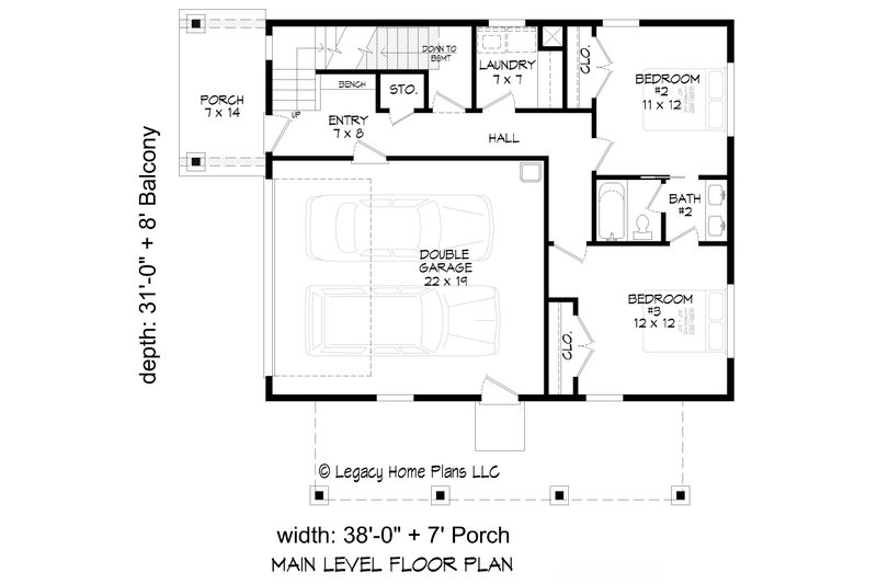Dream House Plan - Floor Plan - Main Floor for Contemporary House Plan #932-637 - 3 bed, 2.5 bath