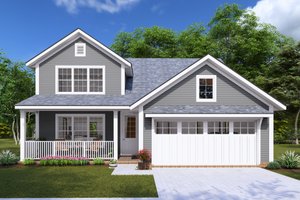 Cottage Exterior - Front Elevation Plan #513-2231