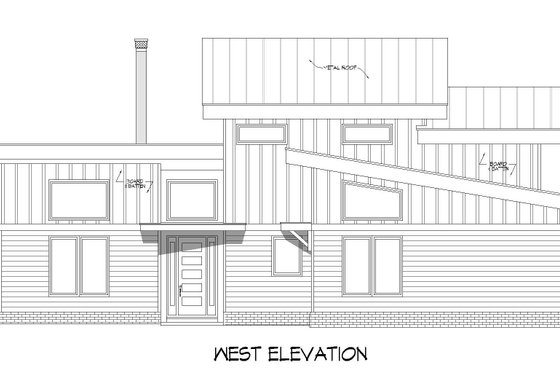 Exterior - Front Elevation 3 for Modern House Plan #932-866 - 3 bed, 2 bath