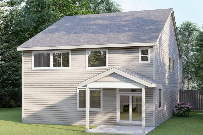 Architectural House Design - Exterior - Rear Elevation for Craftsman House Plan #53-647 - 5 bed, 2.5 bath