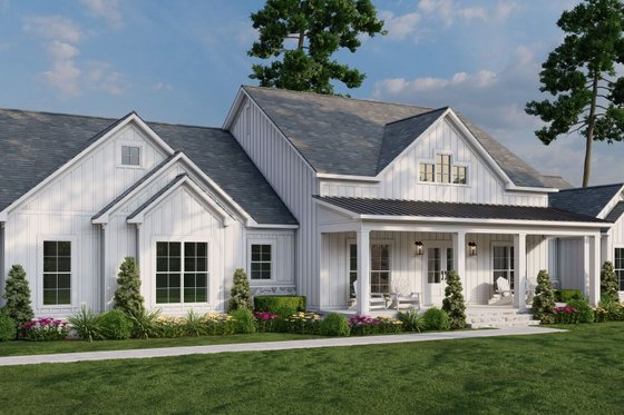 Exterior - Front Elevation 3 for Farmhouse House Plan #923-368 - 4 bed, 3 bath