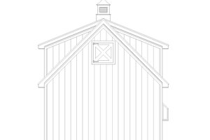 Exterior - Rear Elevation for Country House Plan #932-230, 0 bath