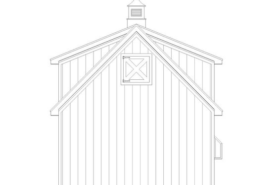 Exterior - Rear Elevation for Country House Plan #932-230, 0 bath