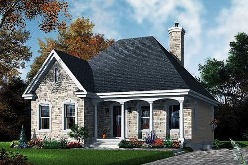 Architectural House Design - Traditional Exterior - Front Elevation Plan #23-474