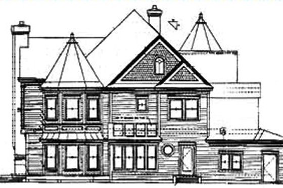 Exterior - Rear Elevation for Victorian House Plan #320-295 - 4 bed, 5 bath