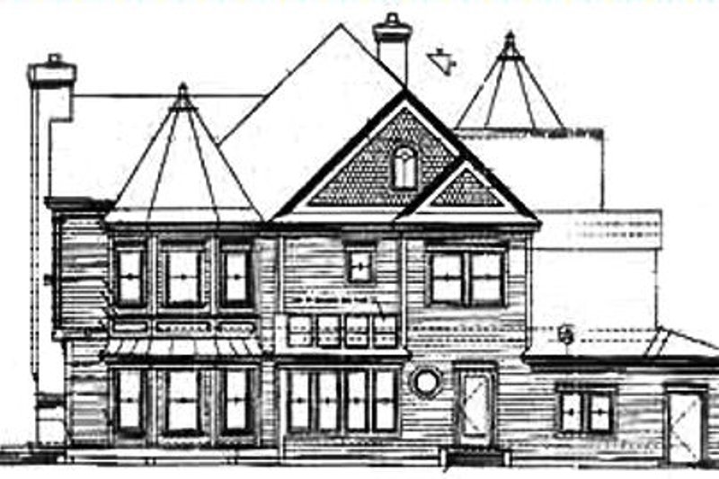 Home Plan - Exterior - Rear Elevation for Victorian House Plan #320-295 - 4 bed, 5 bath
