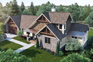 Cottage Exterior - Front Elevation Plan #942-39