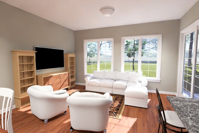 Architectural House Design - Interior - Family Room for Cottage House Plan #513-2457 - 3 bed, 2.5 bath