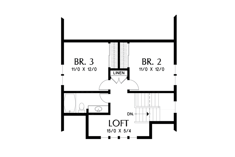 Dream House Plan - Floor Plan - Upper Floor for Farmhouse House Plan #48-995 - 4 bed, 3 bath