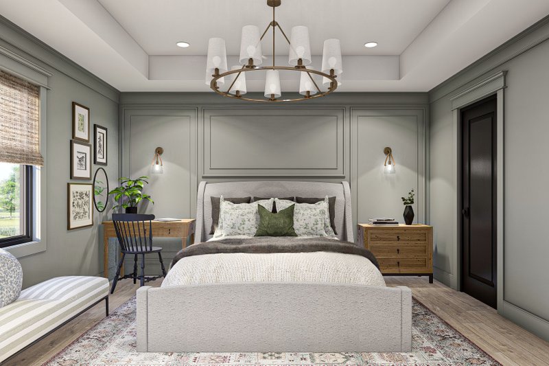 House Blueprint - Interior - Master Bedroom for Modern House Plan #455-571 - 3 bed, 1.5 bath
