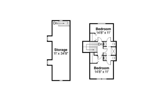 Floor Plan - Upper Floor for Traditional House Plan #124-320 - 4 bed, 3.5 bath