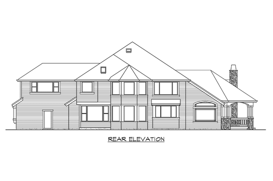 Exterior - Other Elevation 2 for Craftsman House Plan #132-165 - 4 bed, 3.5 bath