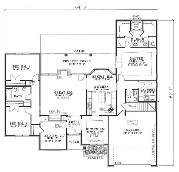 Dream House Plan - Traditional Floor Plan - Main Floor Plan #17-147