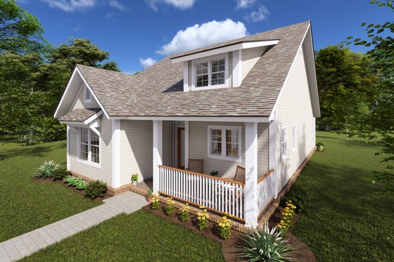 Exterior - Front Elevation for Cottage House Plan #513-2078 - 3 bed, 2 bath
