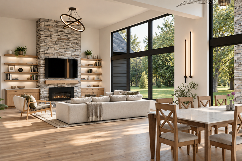 House Plan Design - Interior - Family Room 1 for Country House Plan #1089-37 - 3 bed, 2.5 bath