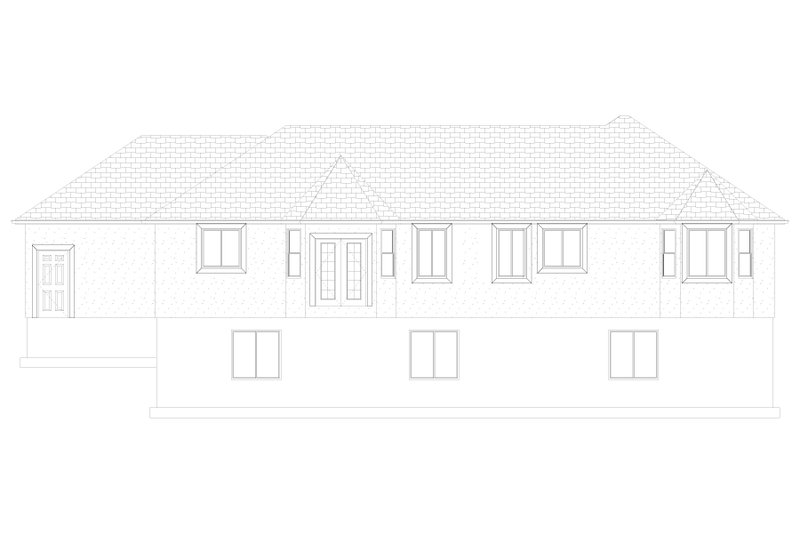 House Blueprint - Exterior - Rear Elevation 2 for Farmhouse House Plan #1060-104 - 3 bed, 2 bath