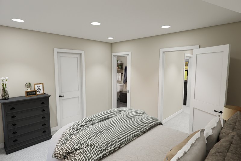 House Blueprint - Interior - Bedroom 3 for Bungalow House Plan #51-1375 - 4 bed, 3.5 bath