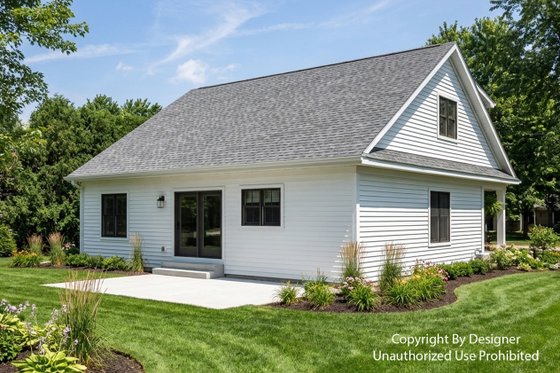 Exterior - Rear Elevation for Farmhouse House Plan #51-1528 - 3 bed, 2.5 bath