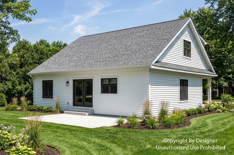 House Blueprint - Exterior - Rear Elevation for Farmhouse House Plan #51-1528 - 3 bed, 2.5 bath