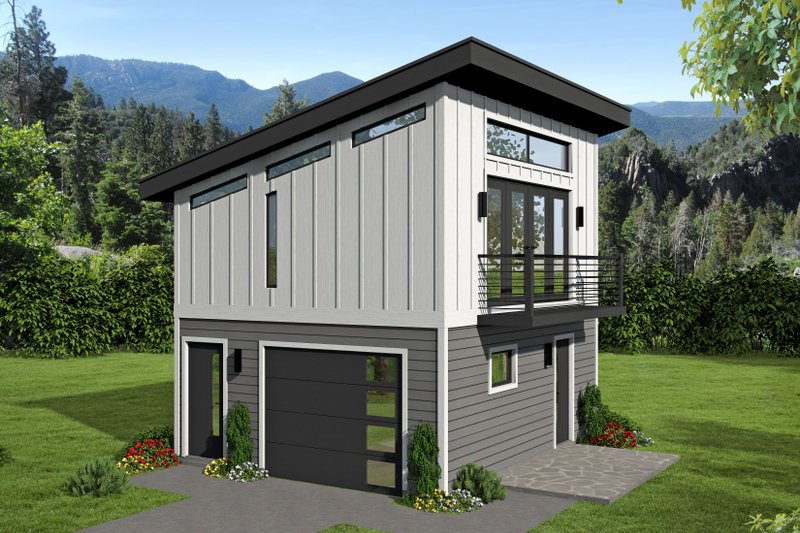Home Plan - Contemporary Exterior - Front Elevation Plan #932-177